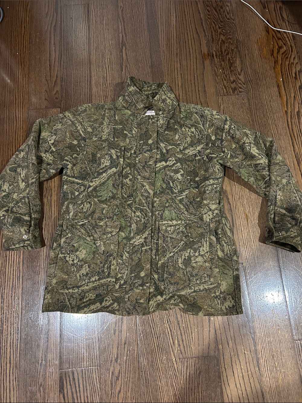 Vtg Filson camouflage Woodlands Field hunting Mackinaw wool hunting jacket XL